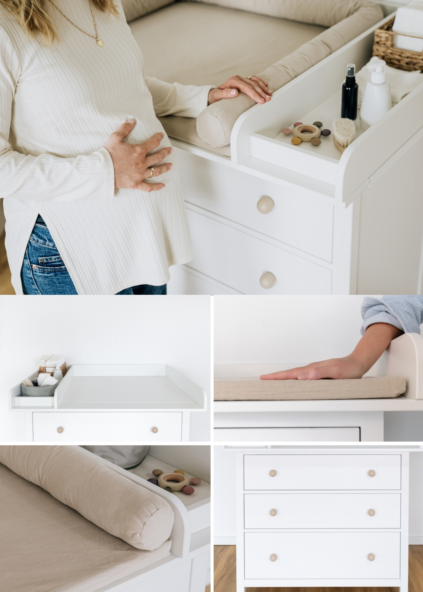 Set für IKEA HEMNES als Wickelkommode in Beige (5 Produkte)